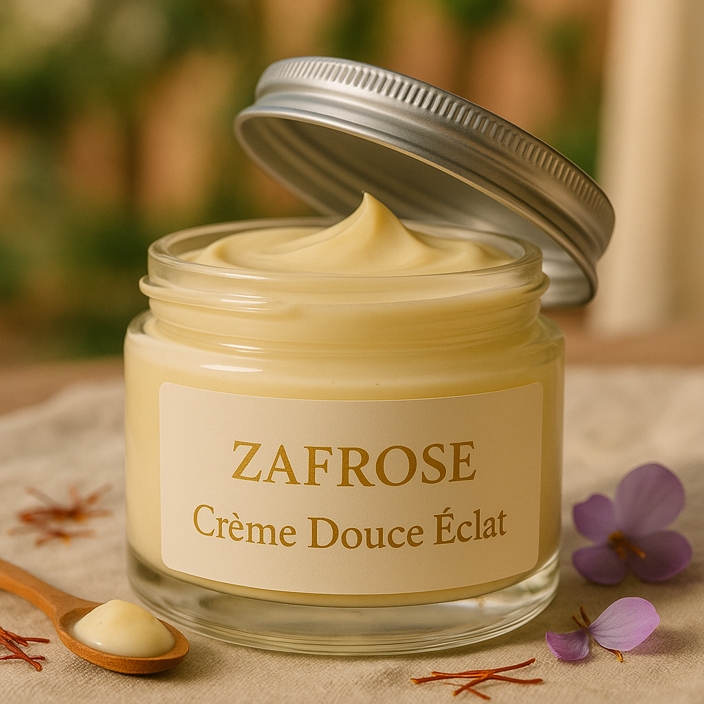 Crème Velours au Safran – Hydratation & Anti-Imperfections